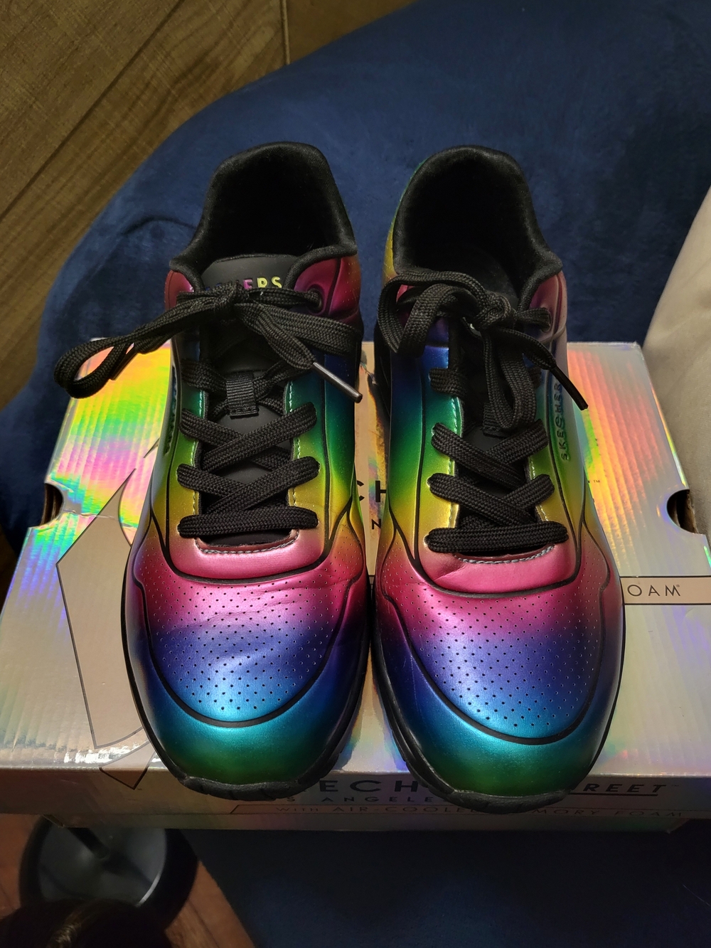 Skechers Street LA Vibrant Uno-Cosmic Rainbow Sneakers